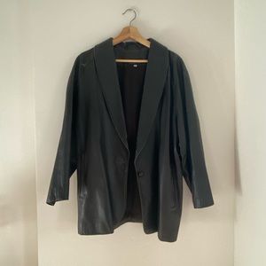 Vintage 80s Leather Blazer